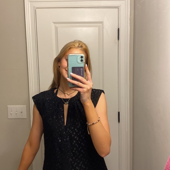 pretty black polka dots blouse with sparkles - Picture 4 of 4